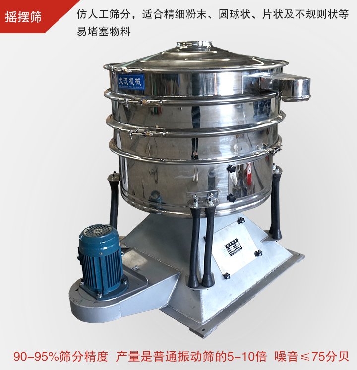 搖擺篩仿照人工篩分，可滿足高精度、高產(chǎn)量篩分要求